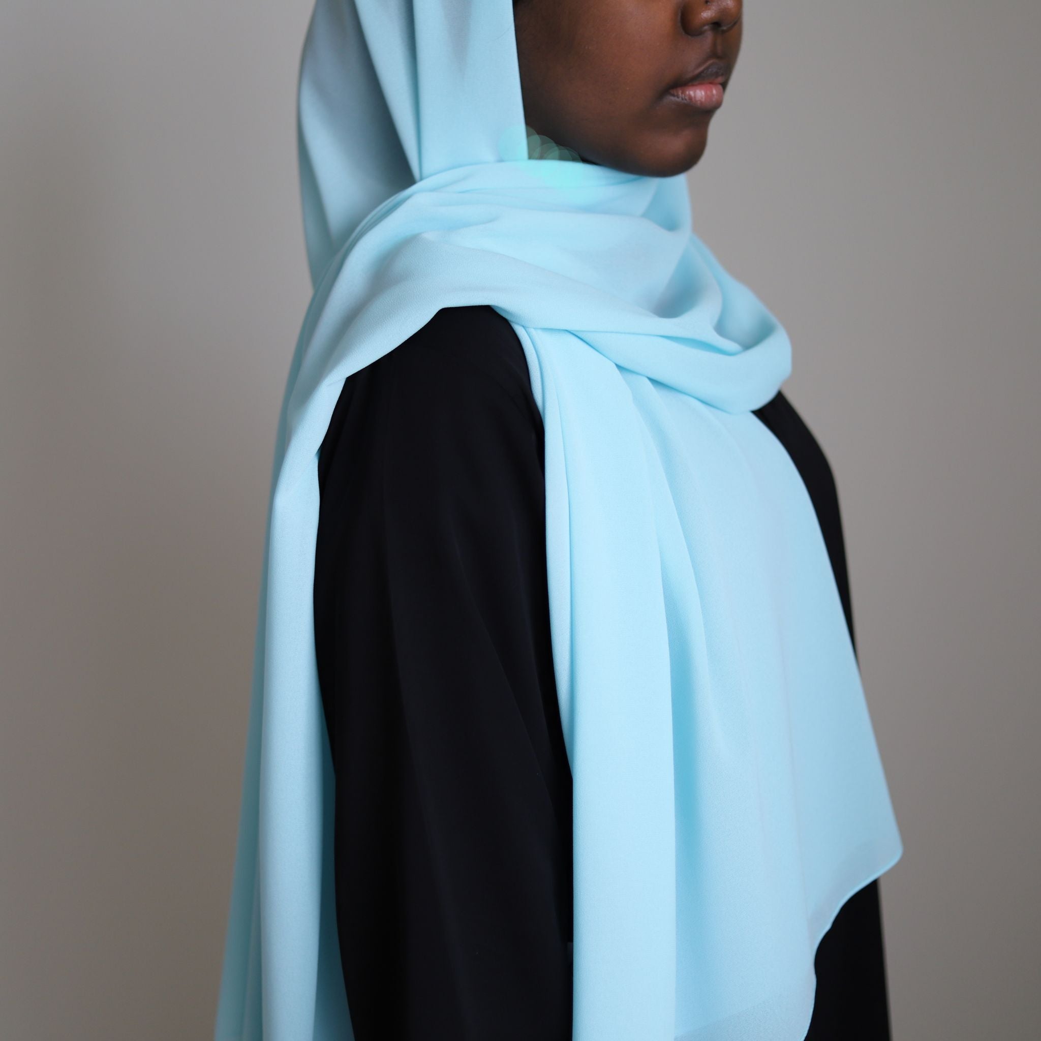 chiffon hijab in mint