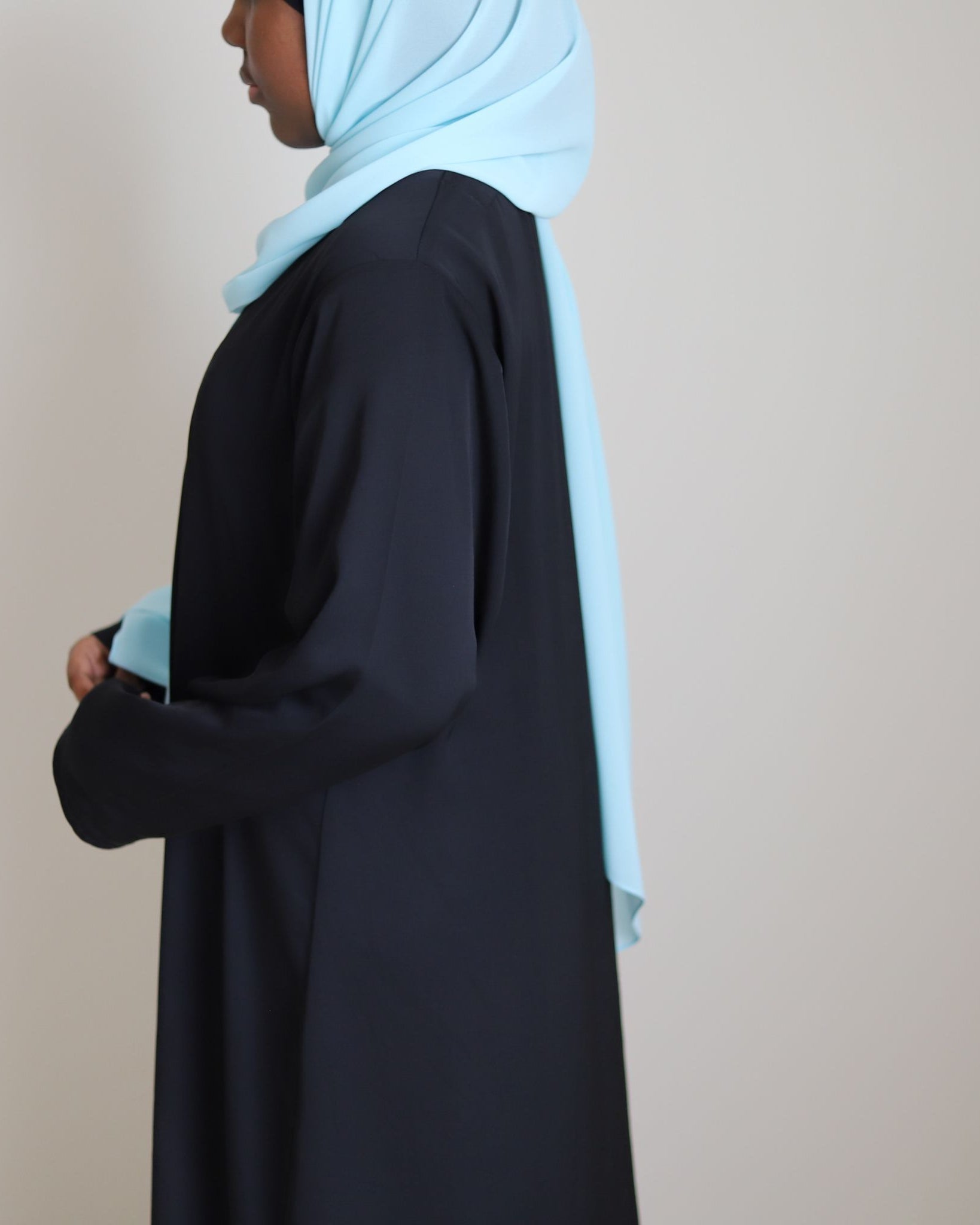 long chiffon hijab in the color mint