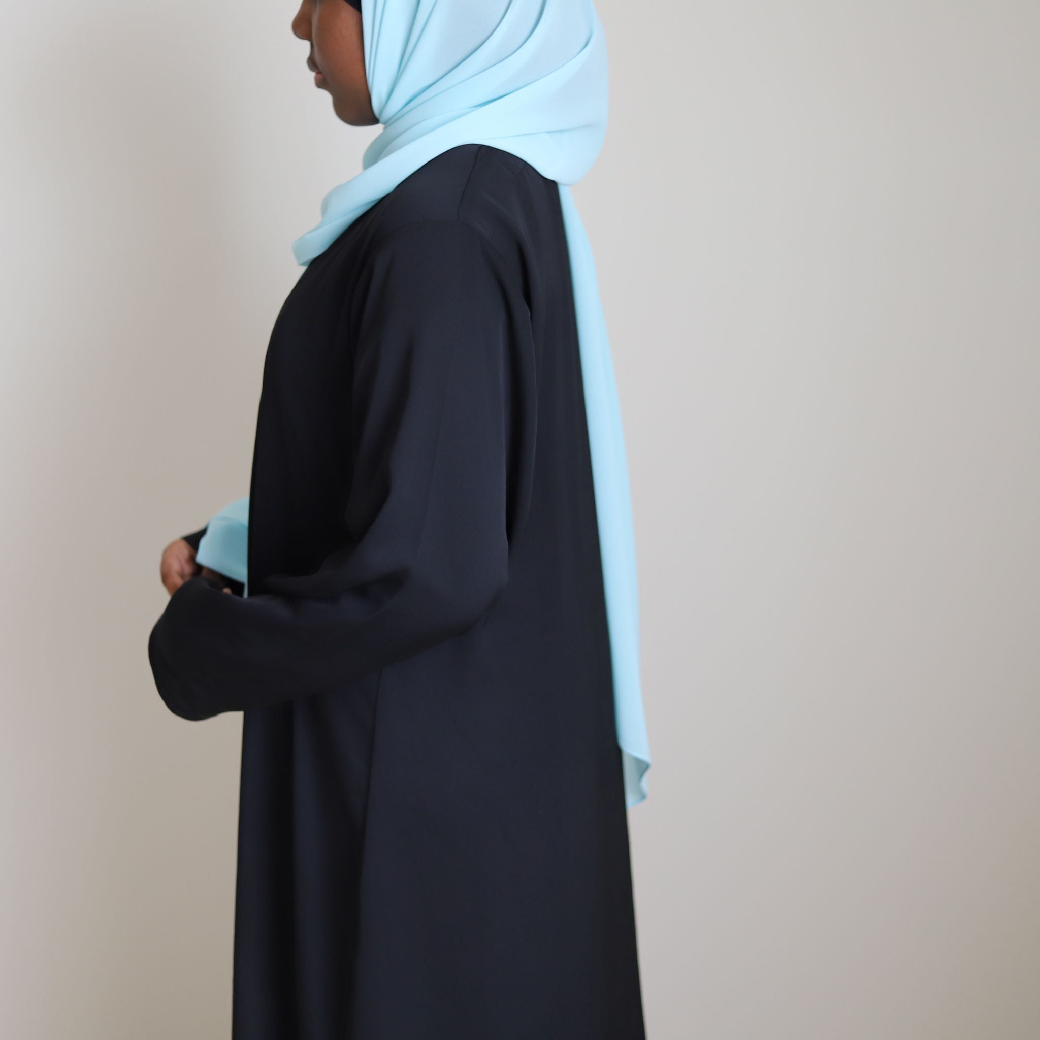 long chiffon hijab in the color mint