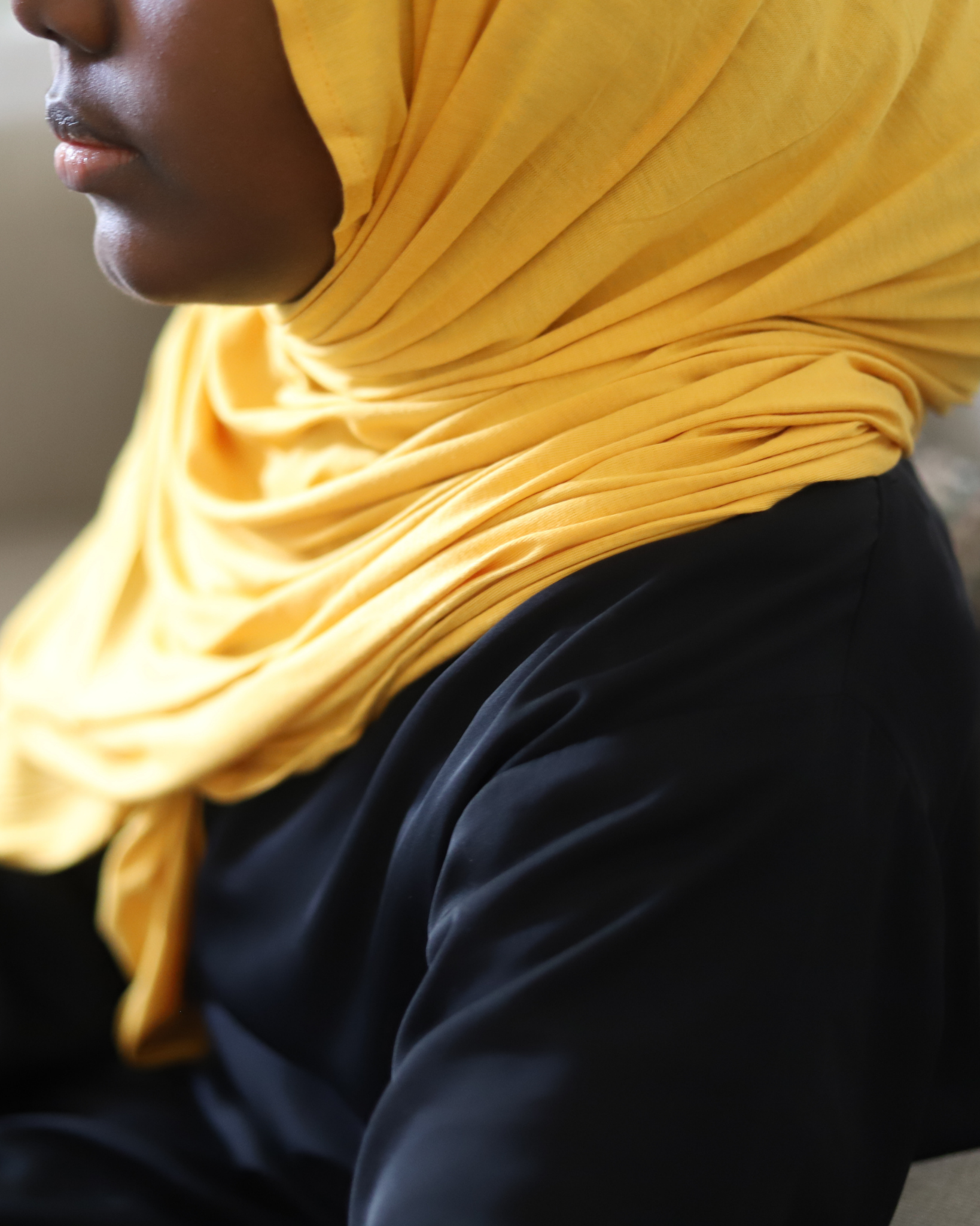 long cotton jersey hijab inn the color rust