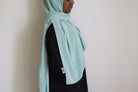 pastel green chiffon hijab