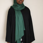 long cotton jersey hijab in the color emerald