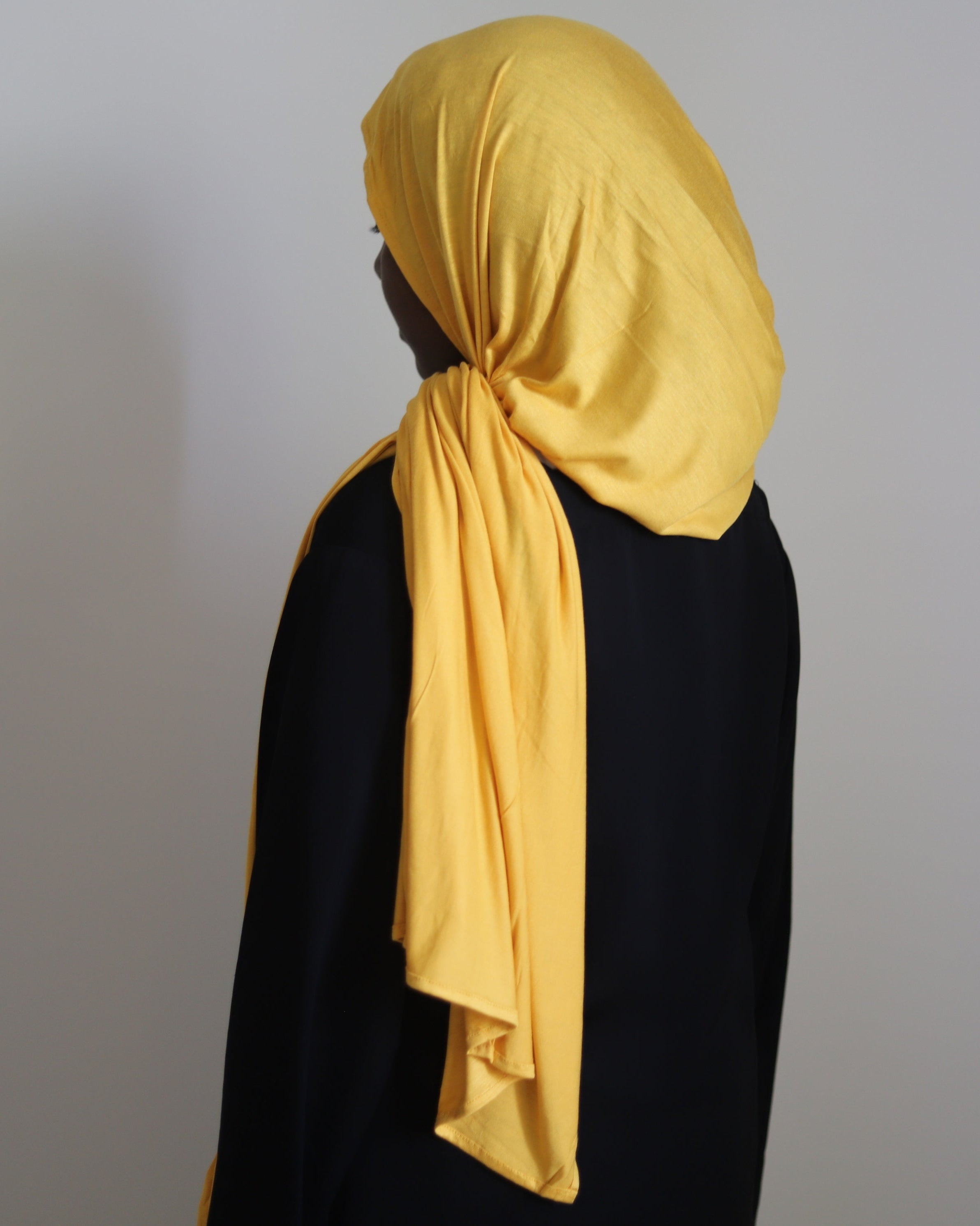 long cotton jersey hijab in the color rust