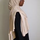 long cotton jersey hijab in the color sand