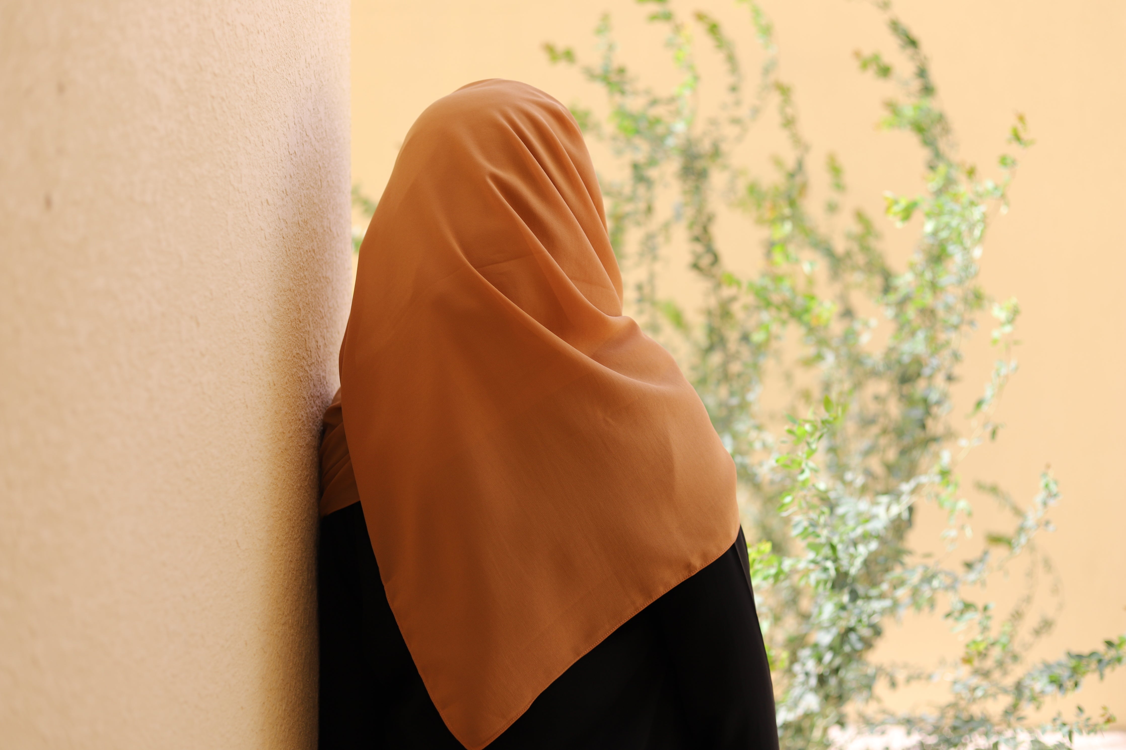 long chiffon hijab in the color Caramel