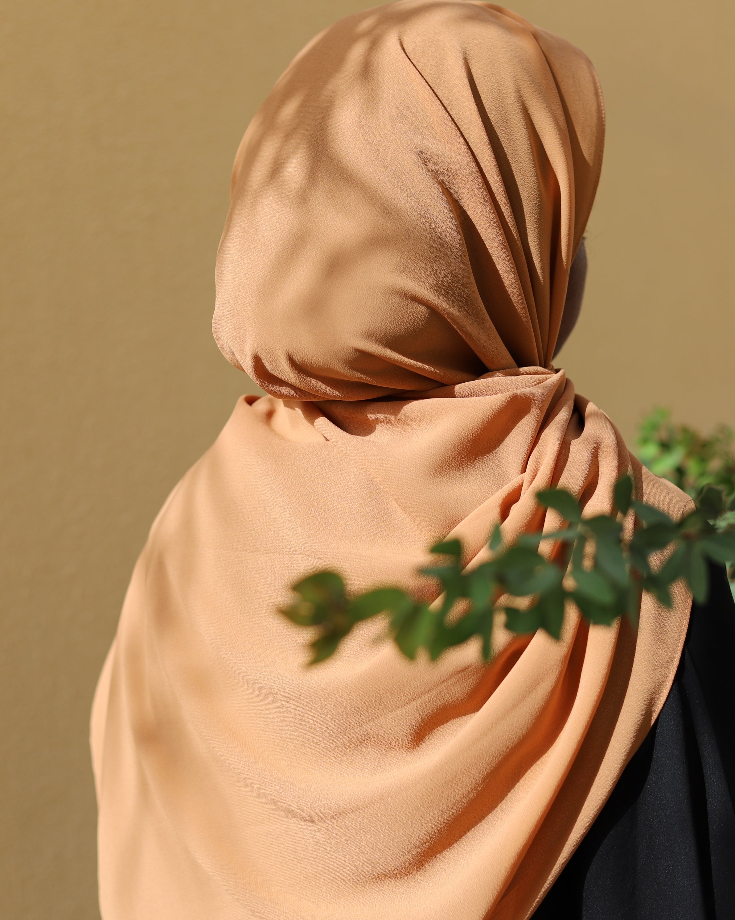 long chiffon hijab in the color Caramel