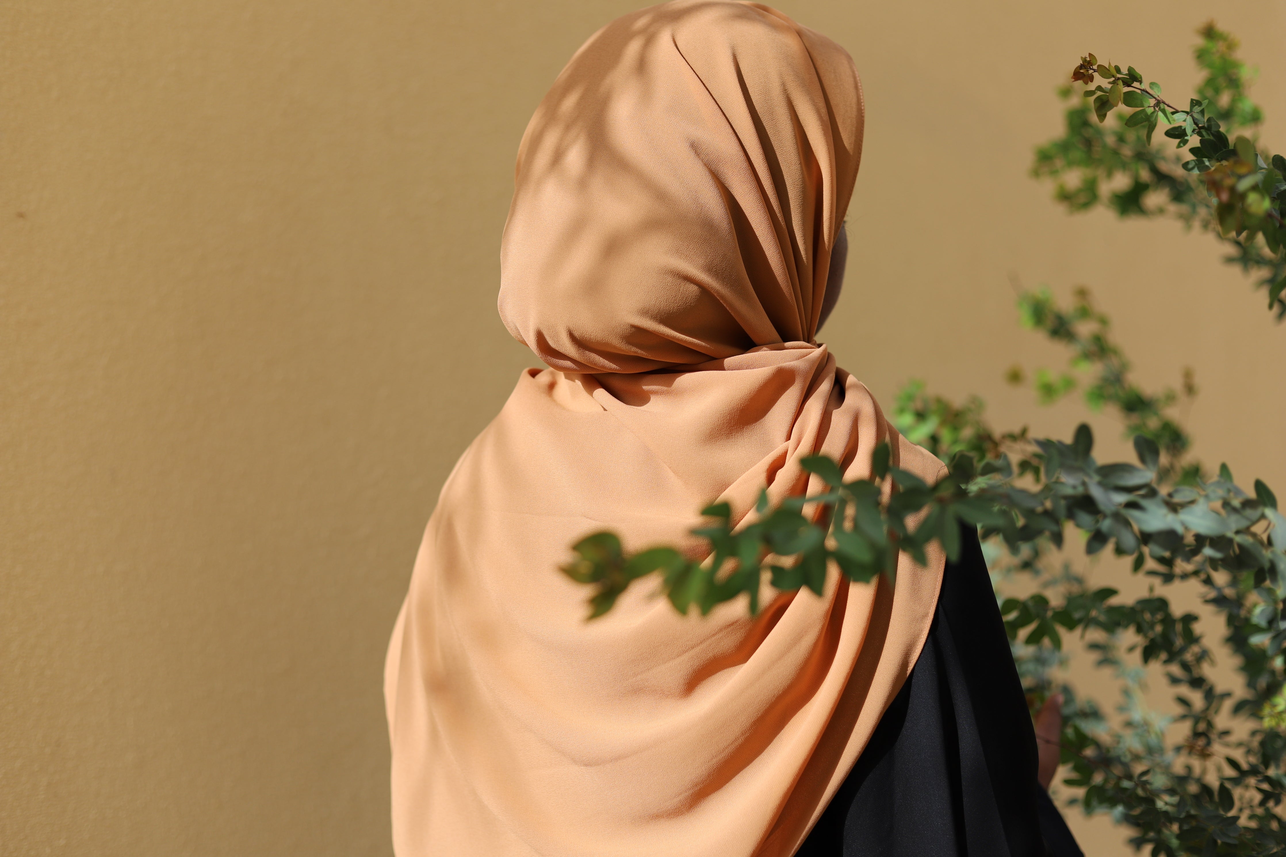 long chiffon hijab in the color Caramel