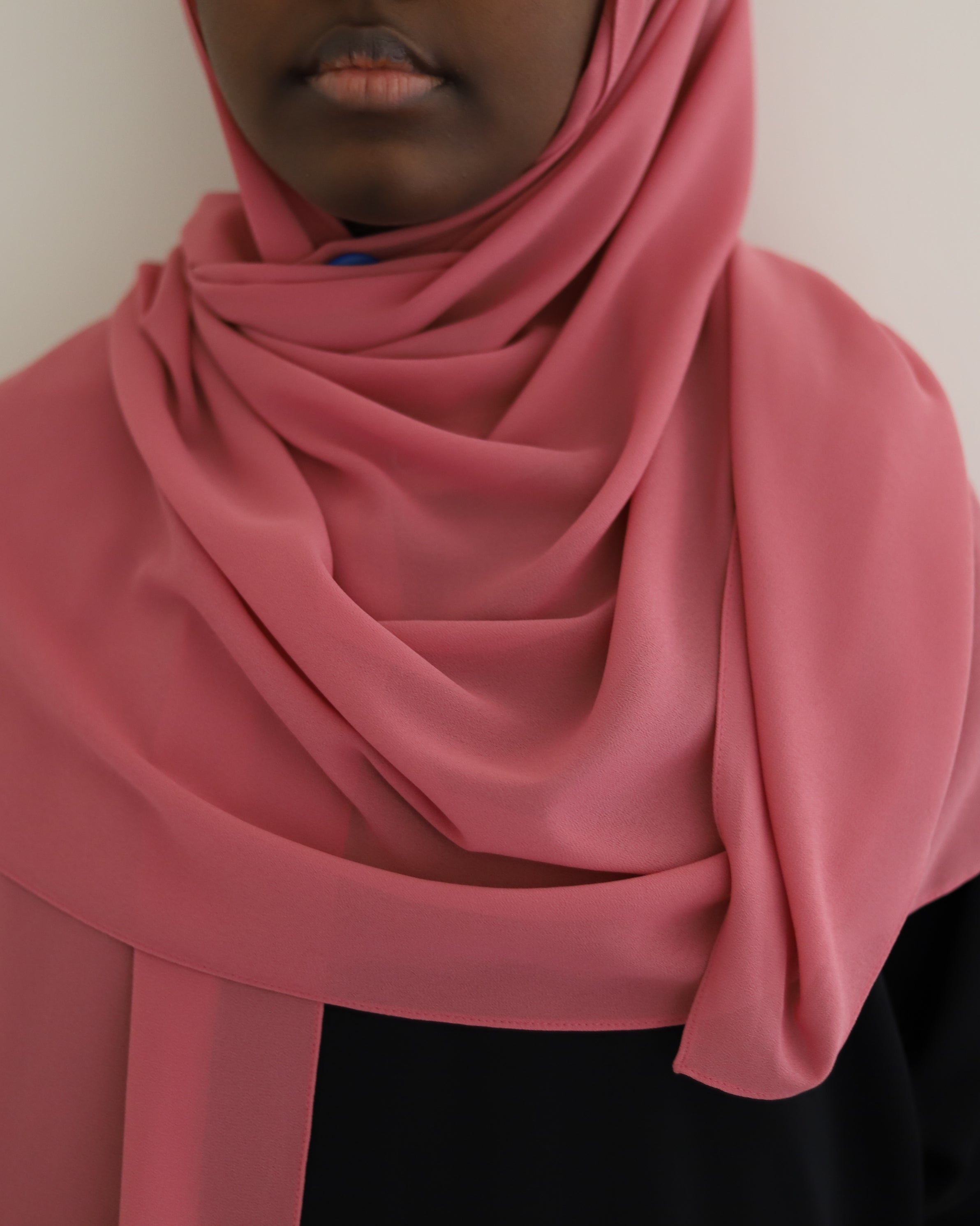 rose chiffon hijab