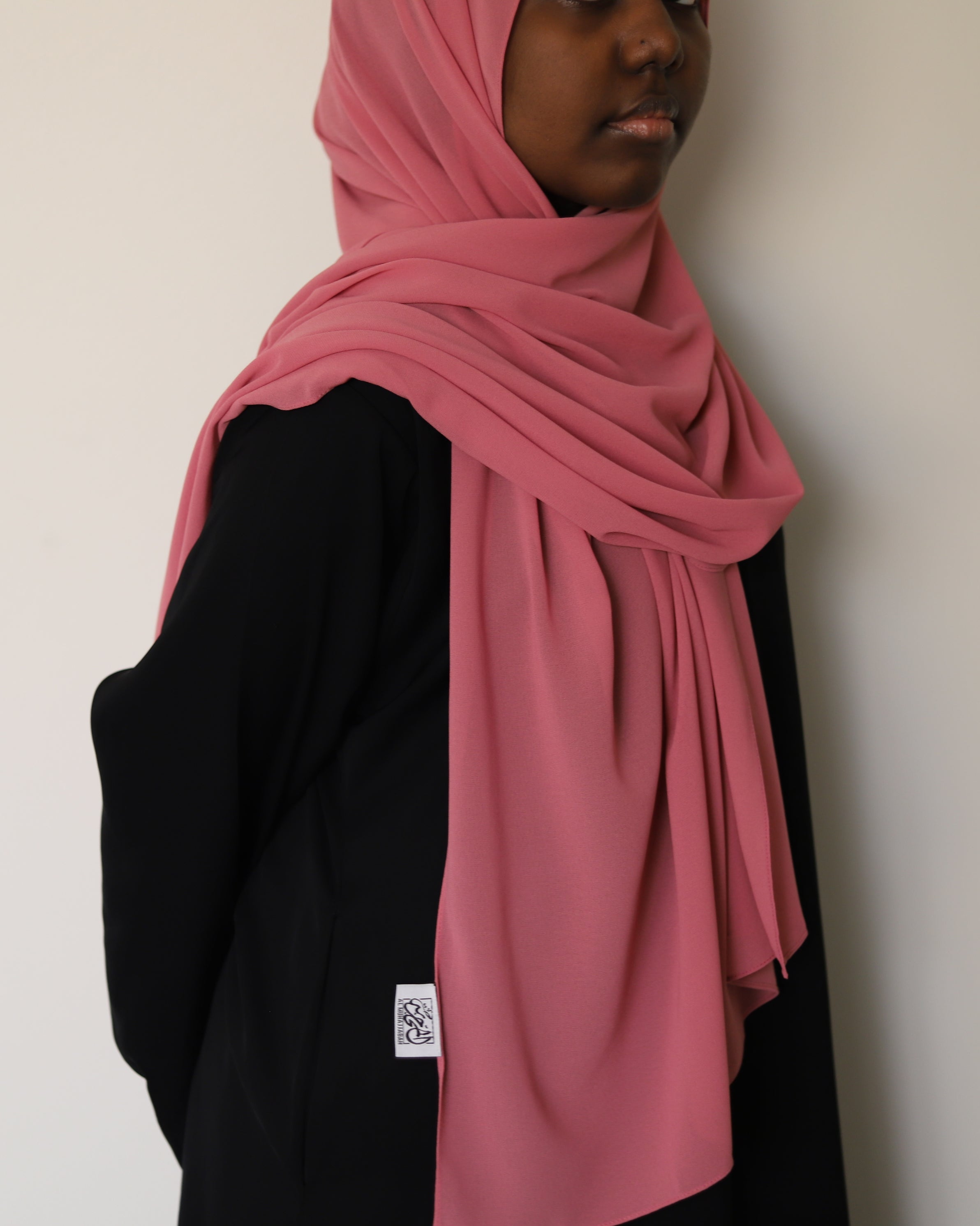 rose chiffon hijab