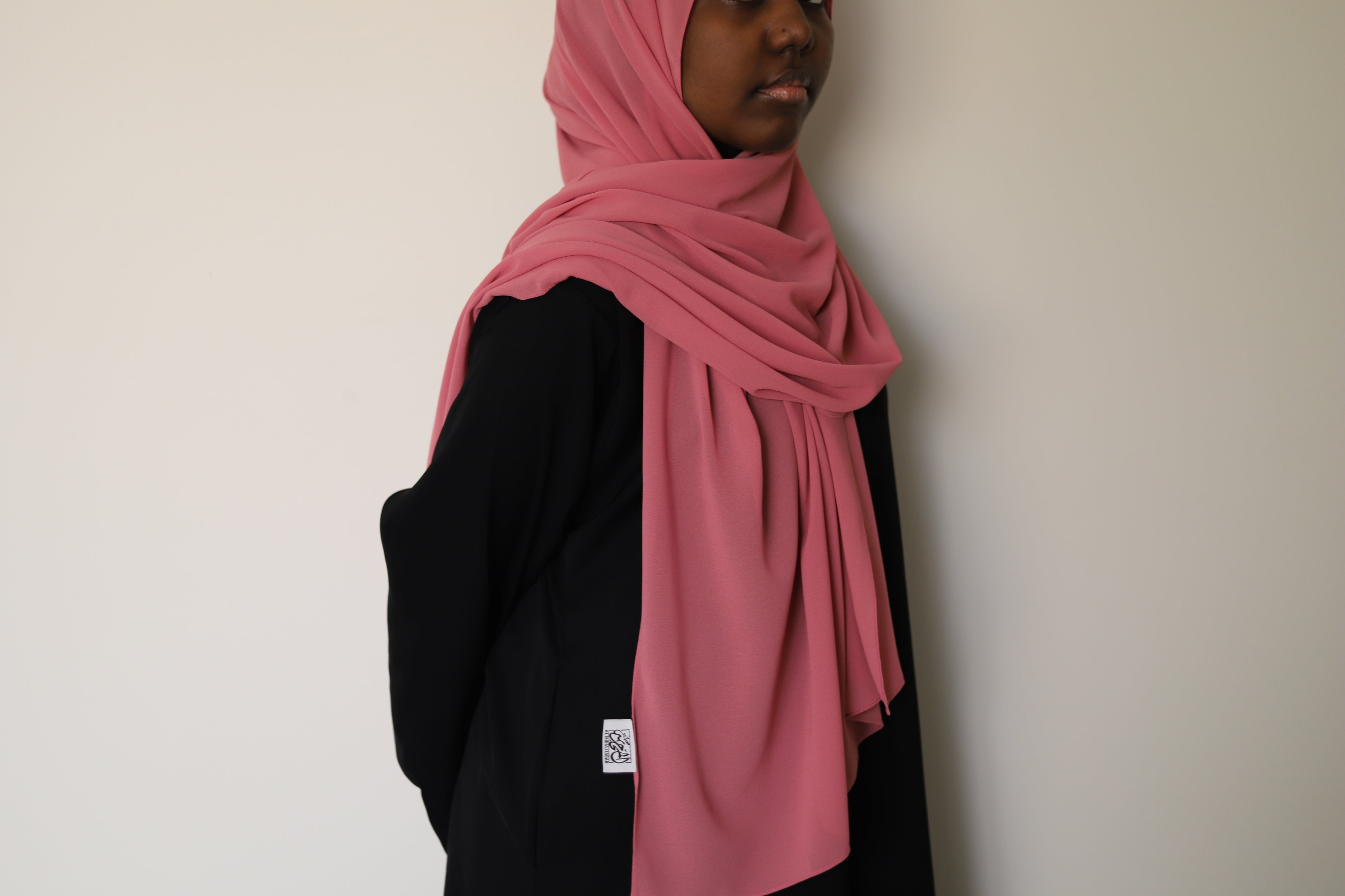 rose chiffon hijab