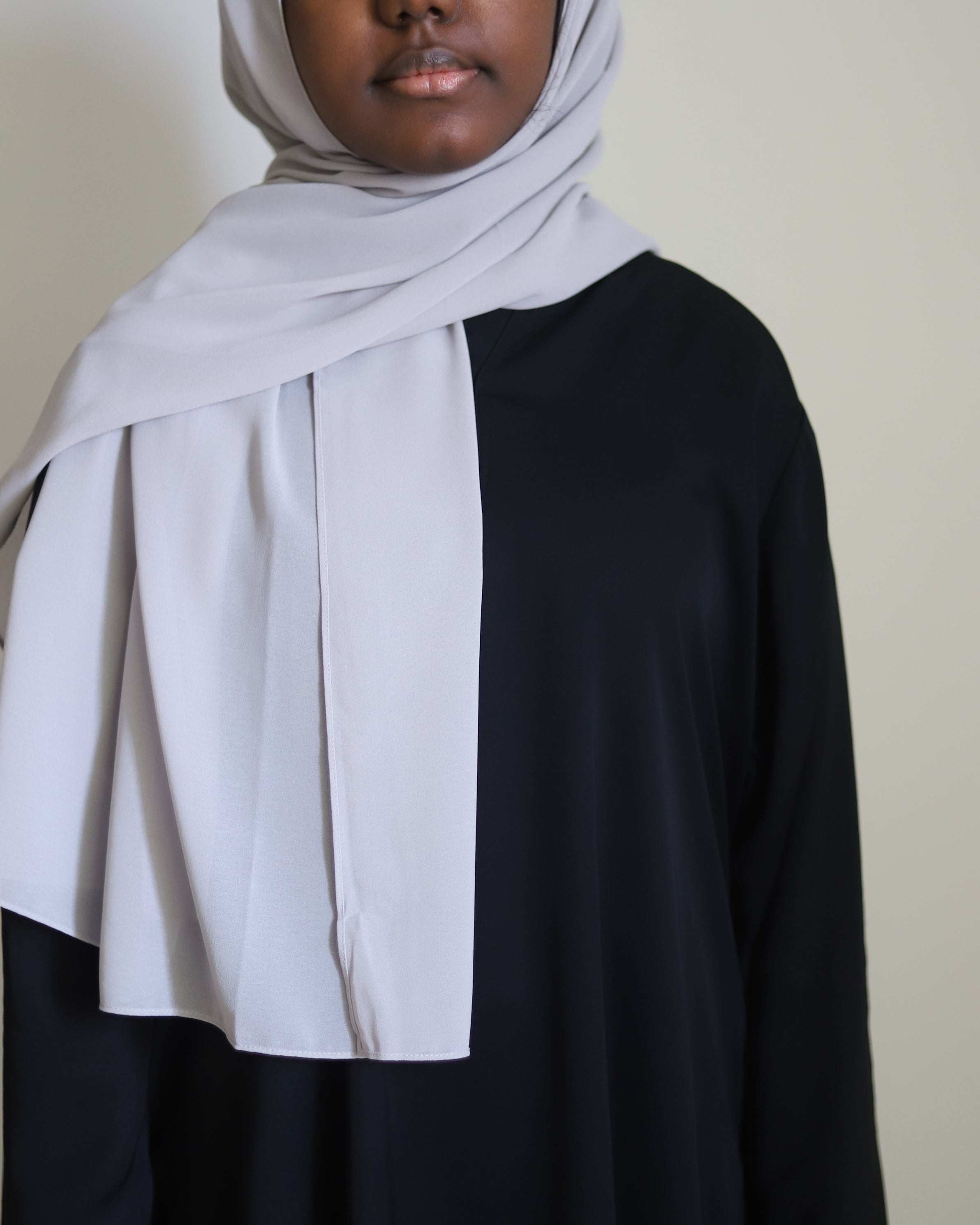 gray chiffon hijab