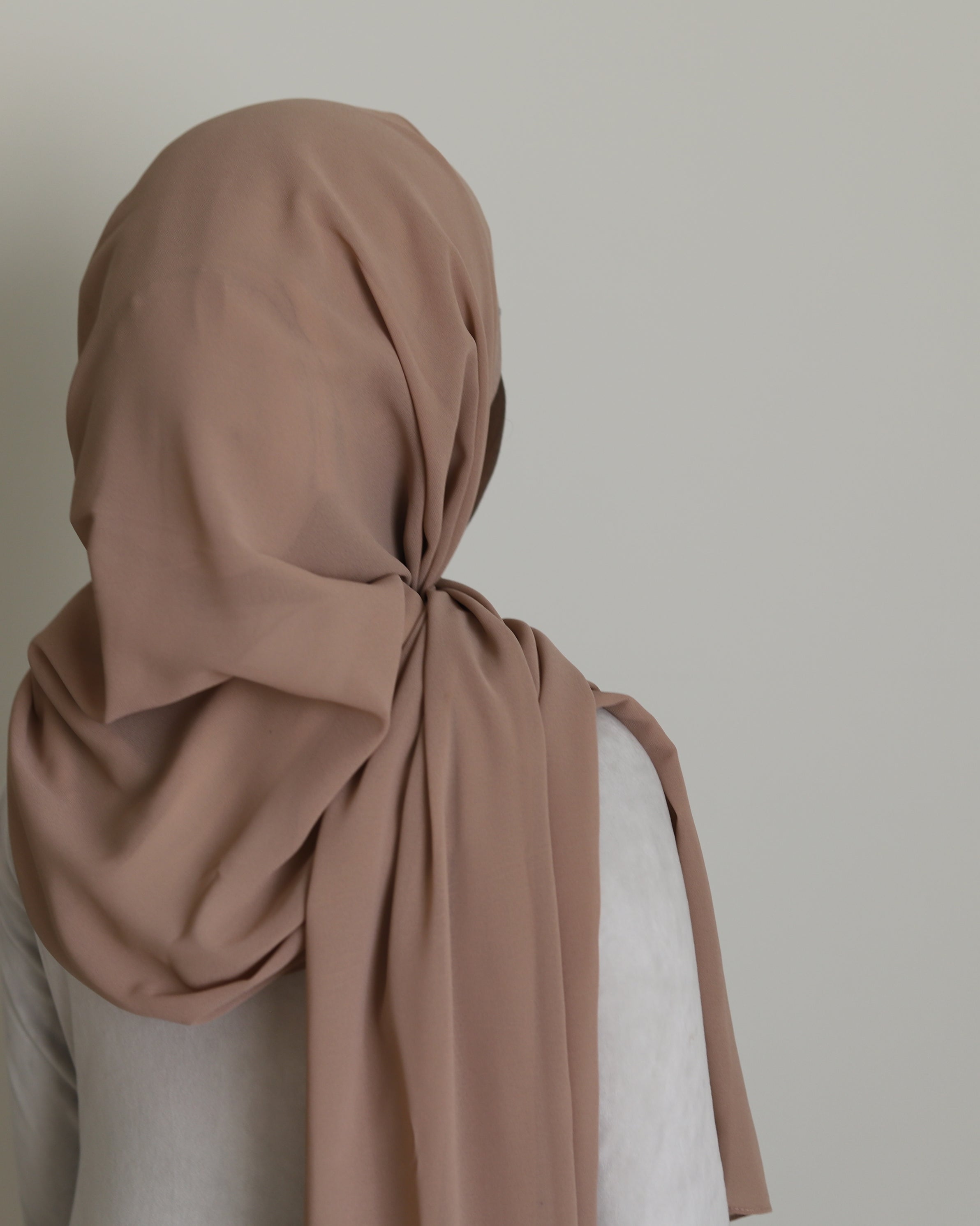 latte brown chiffon hijab