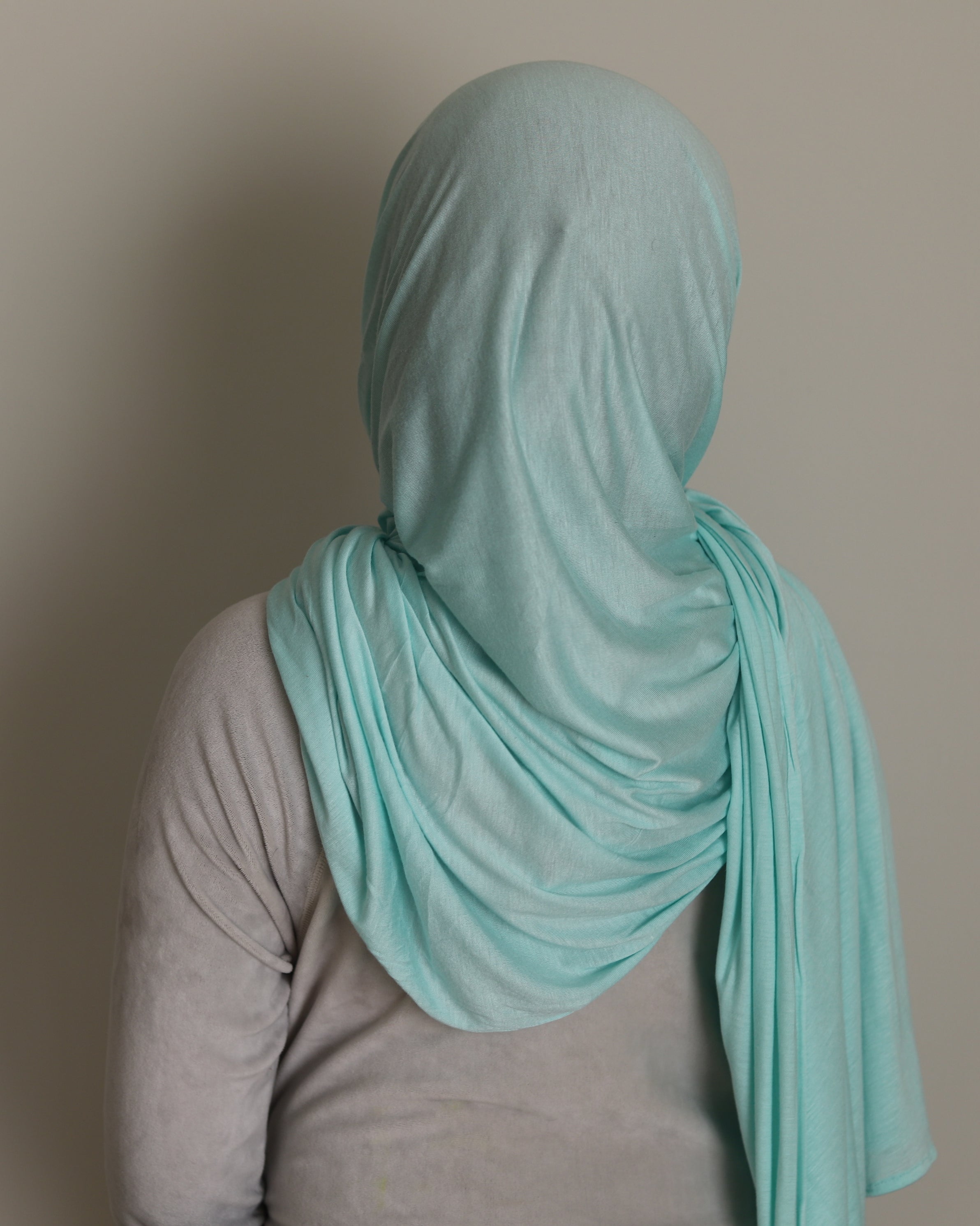 mint blue jersey hijab