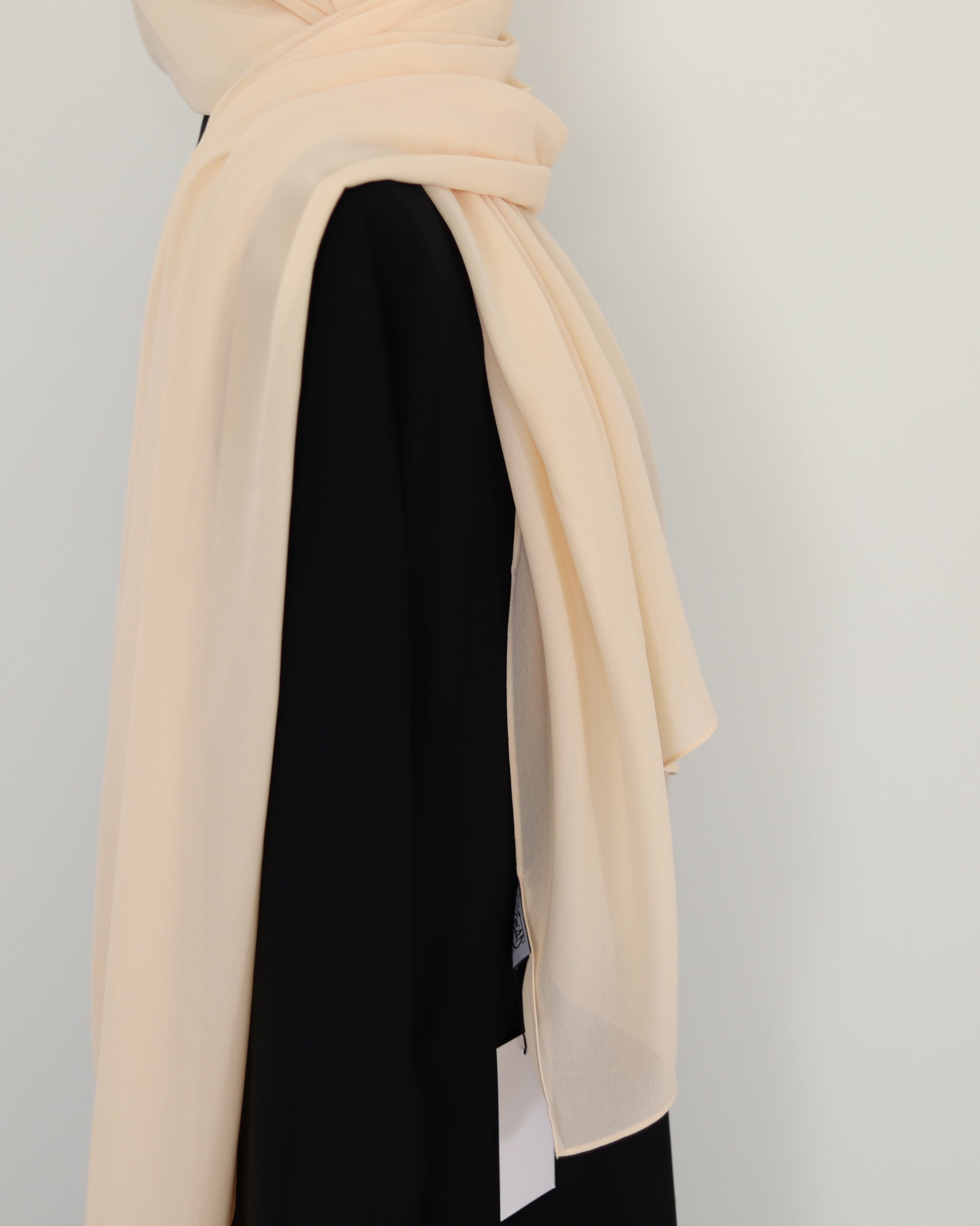 peach chiffon hijab