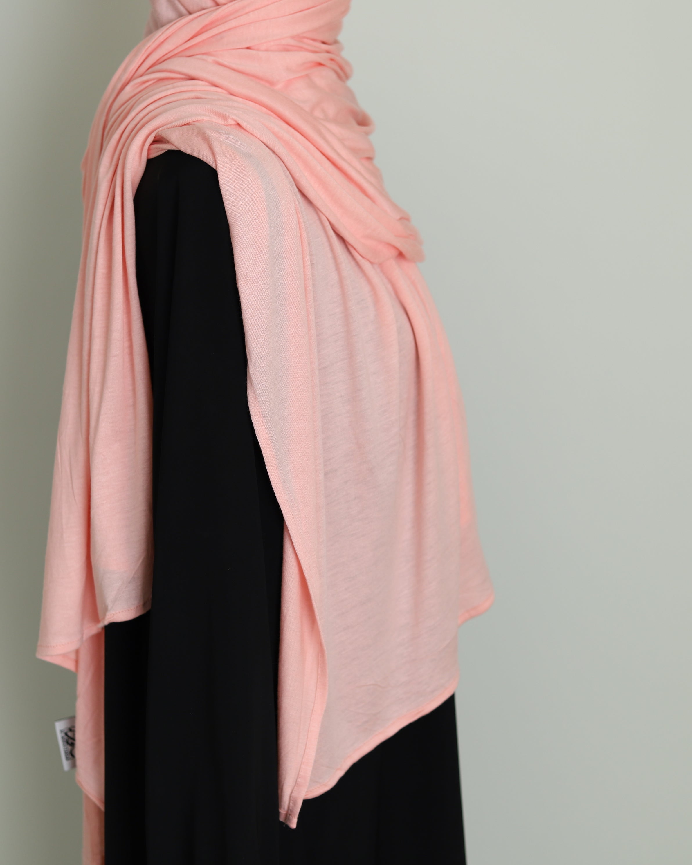 premium peach jersey hijab