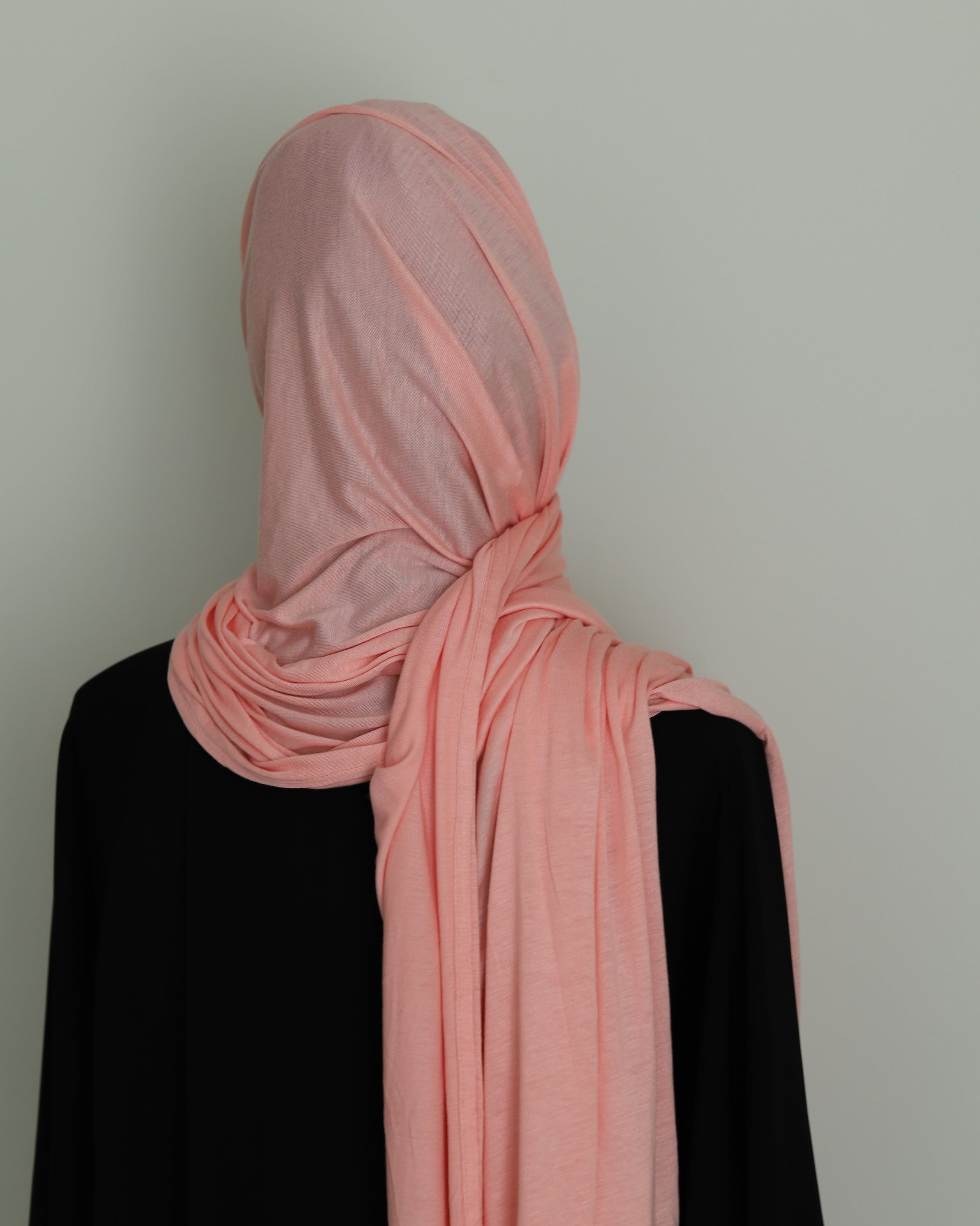 premium peach jersey hijab