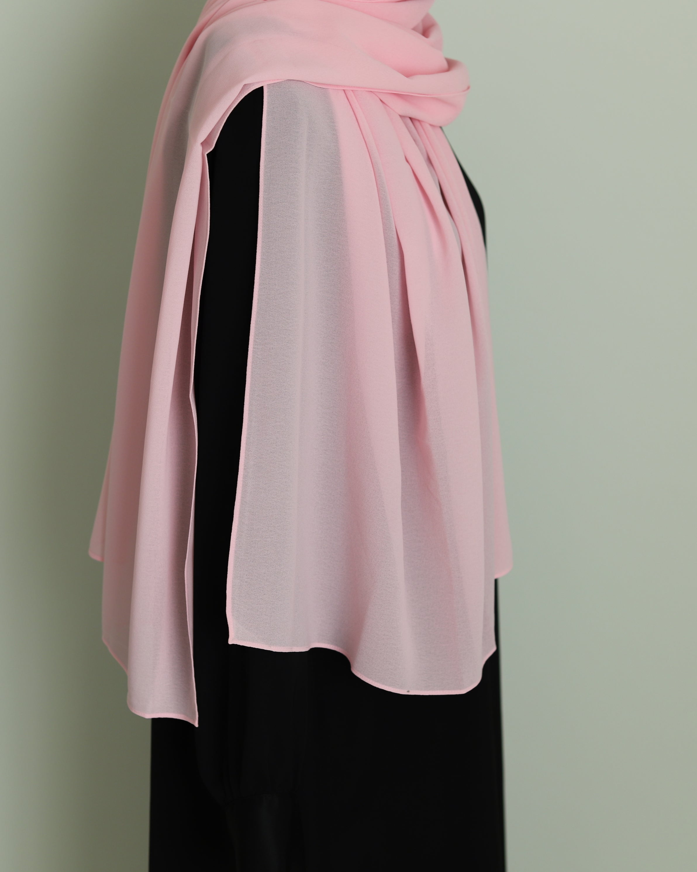 pink chiffon hijab