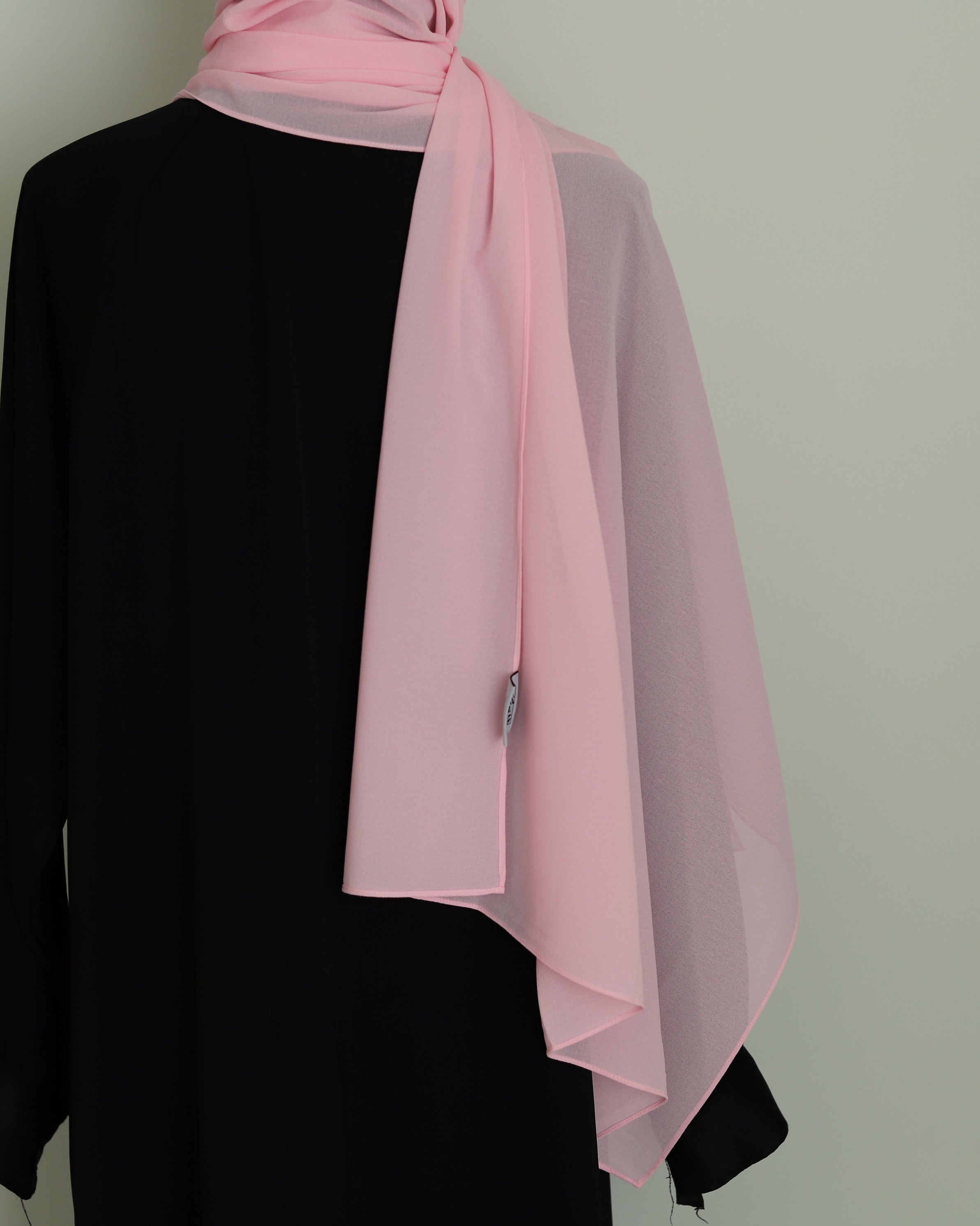 pink chiffon hijab