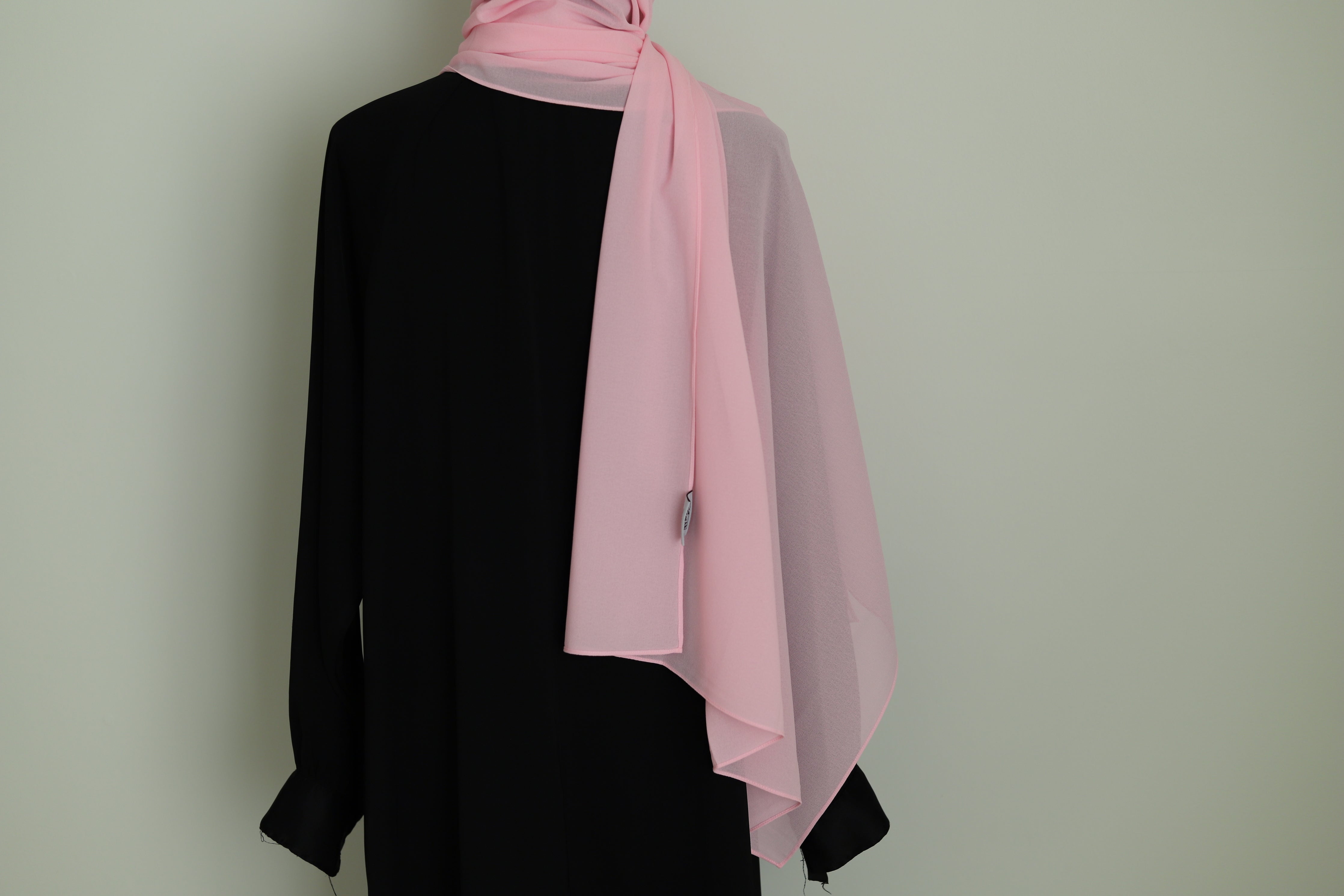 pink chiffon hijab