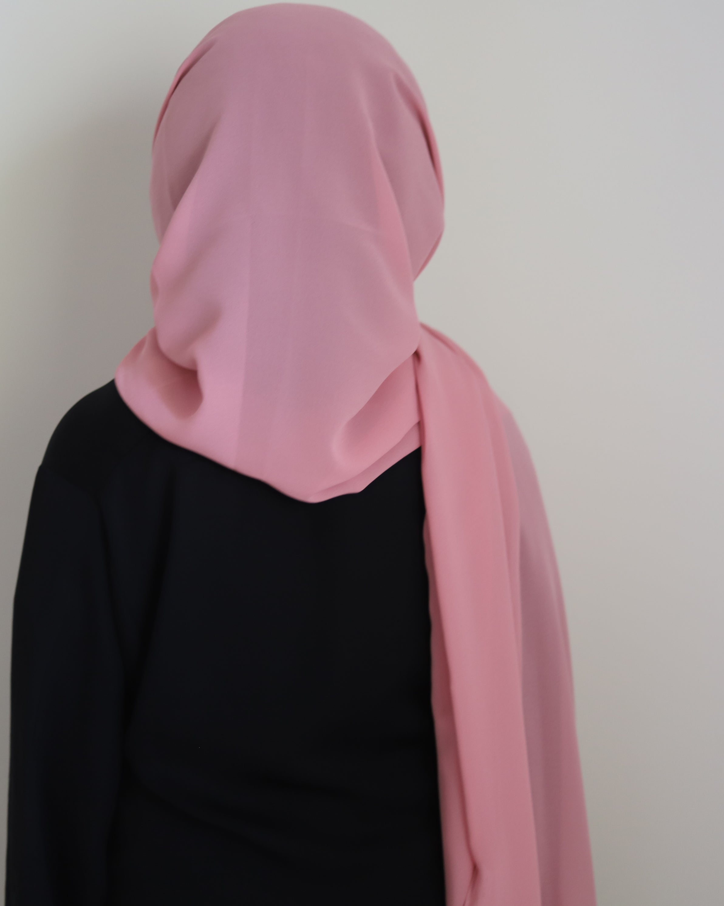 pink opal chiffon hijab