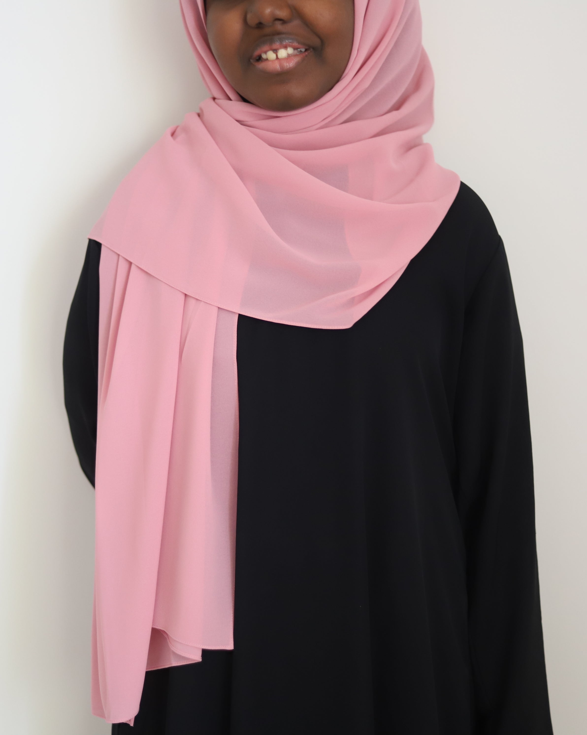 pink opal chiffon hijab