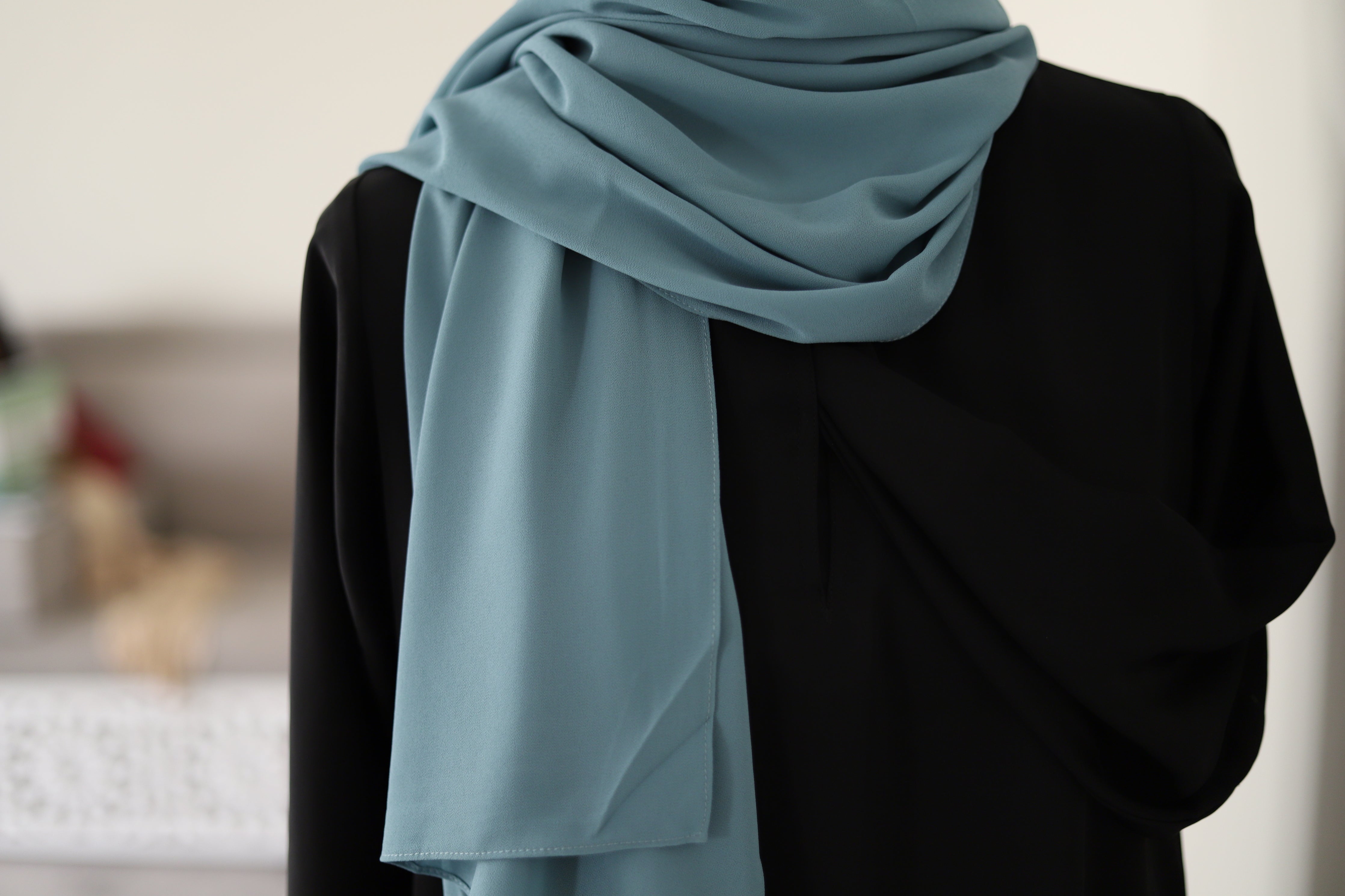 teal chiffon hijab