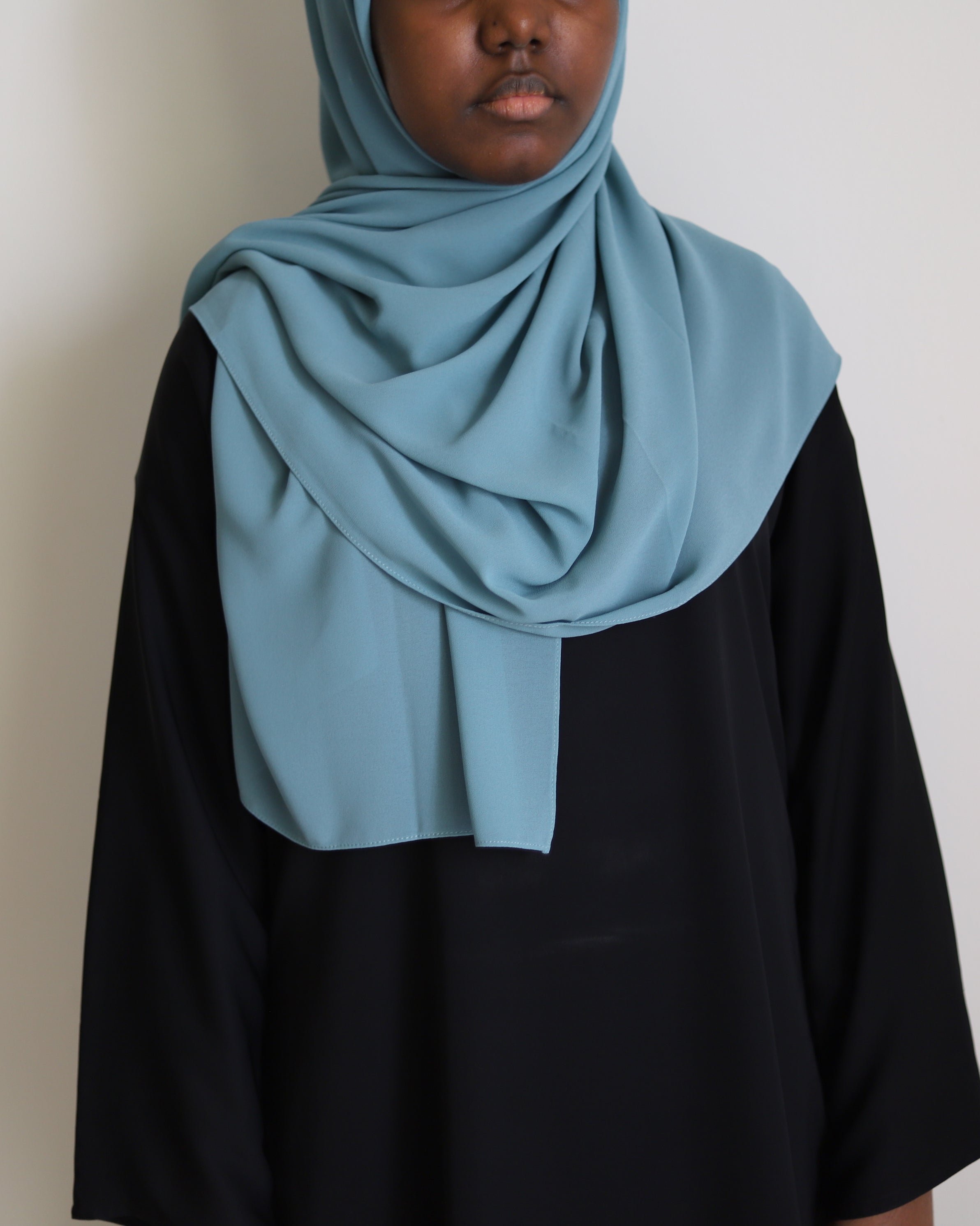 teal chiffon hijab