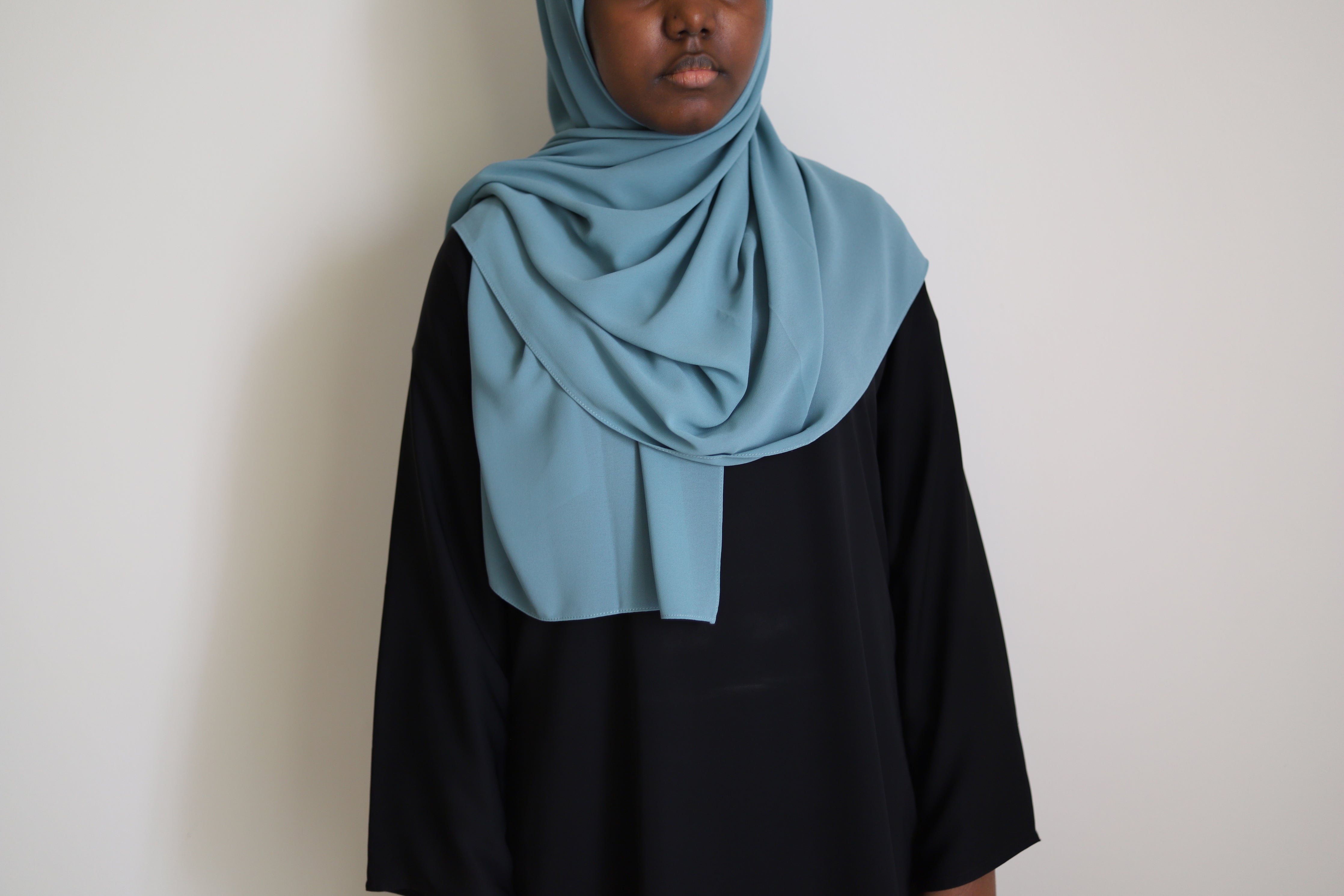 teal chiffon hijab