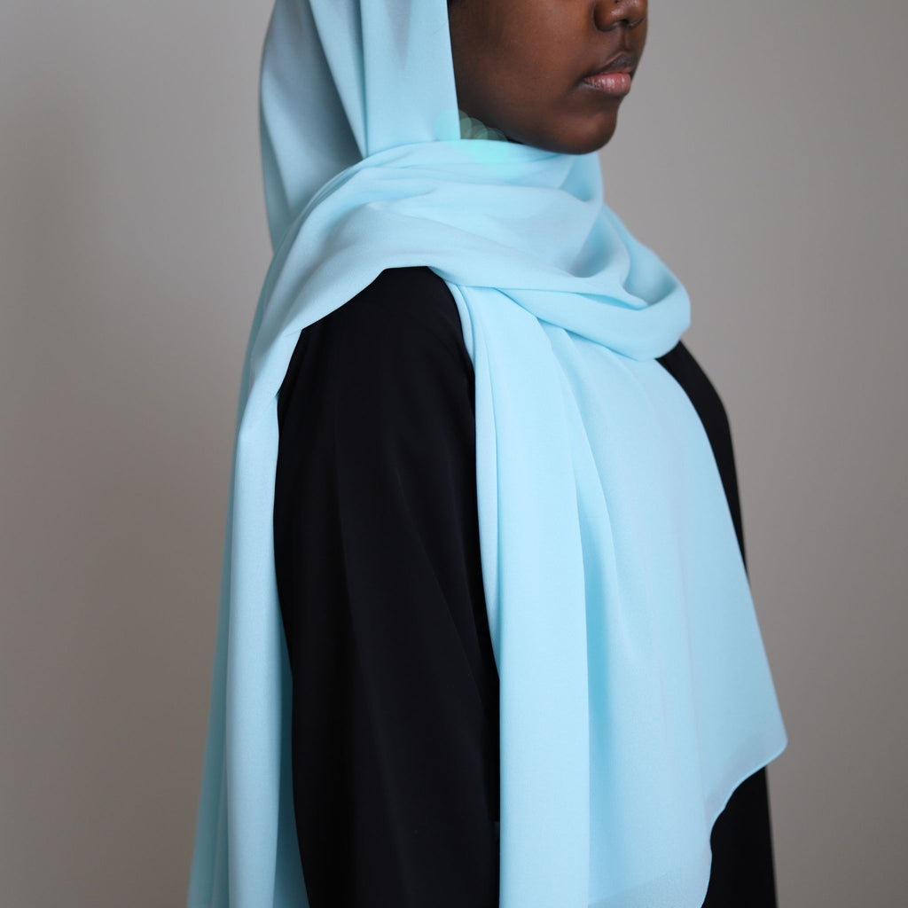 chiffon hijab in mint 