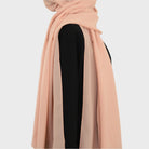 long chiffon hijab in the color blush