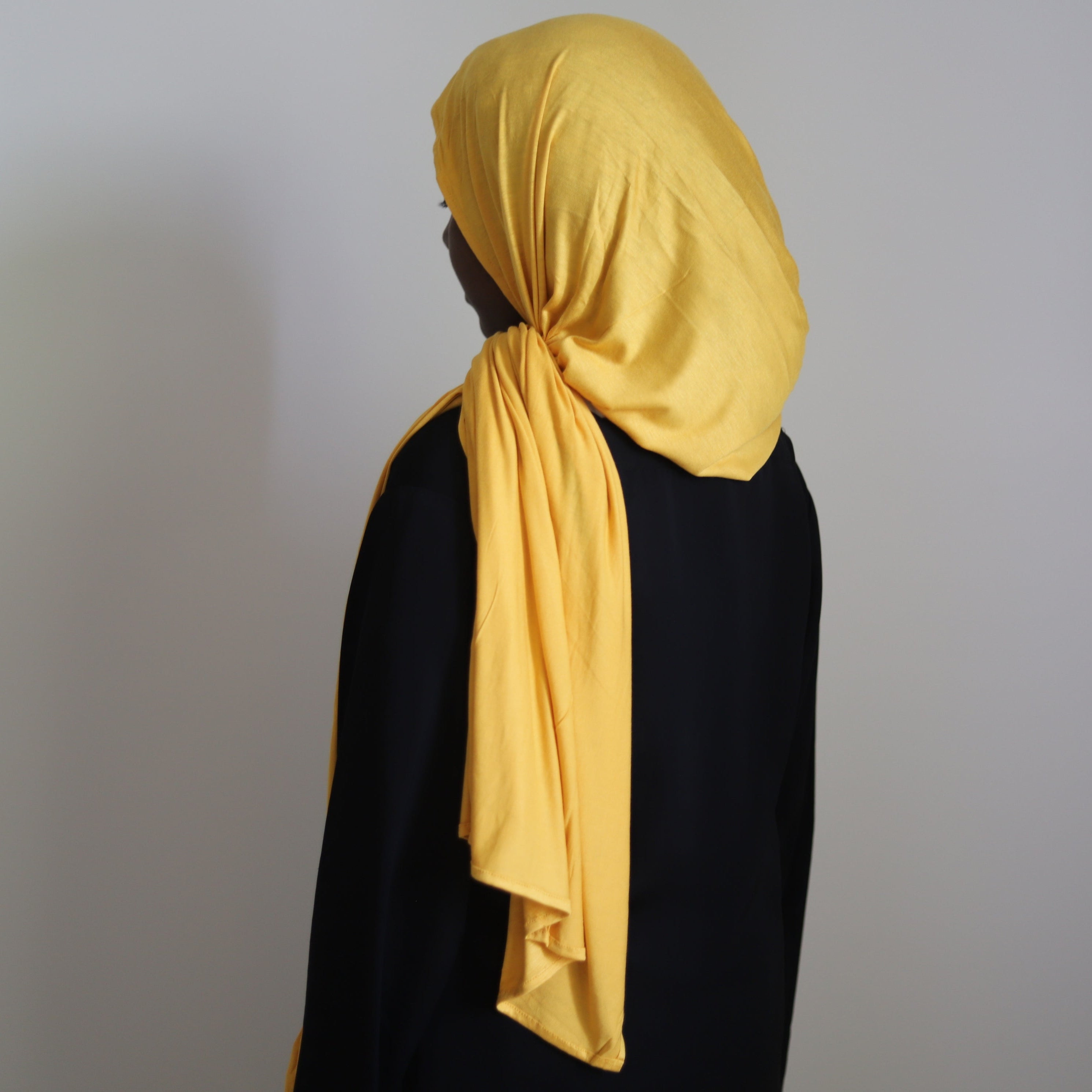 long cotton jersey hijab in the color rust