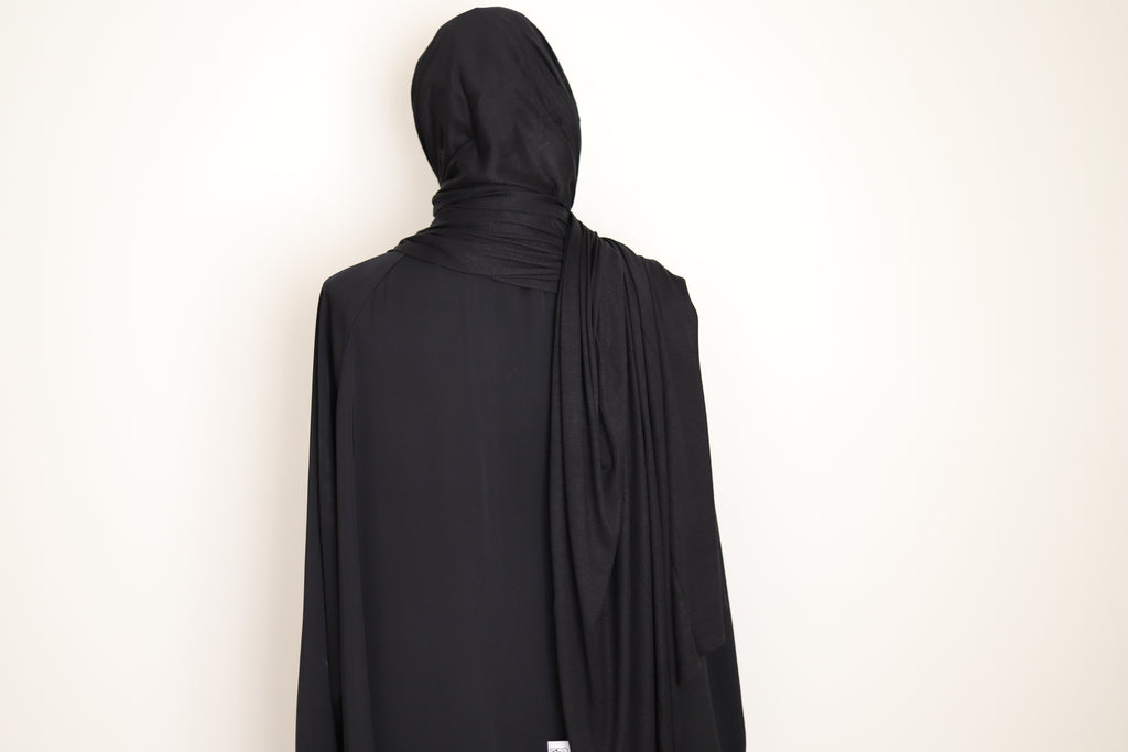 premium black jersey hijab