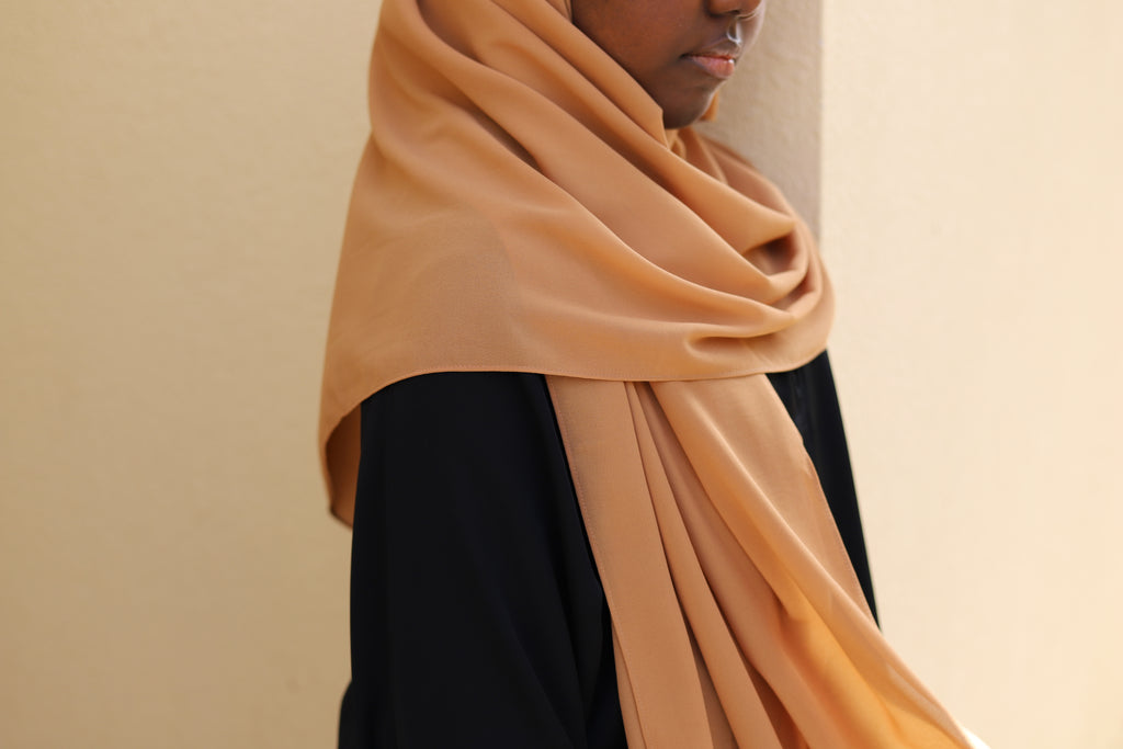 caramel chiffon hijab