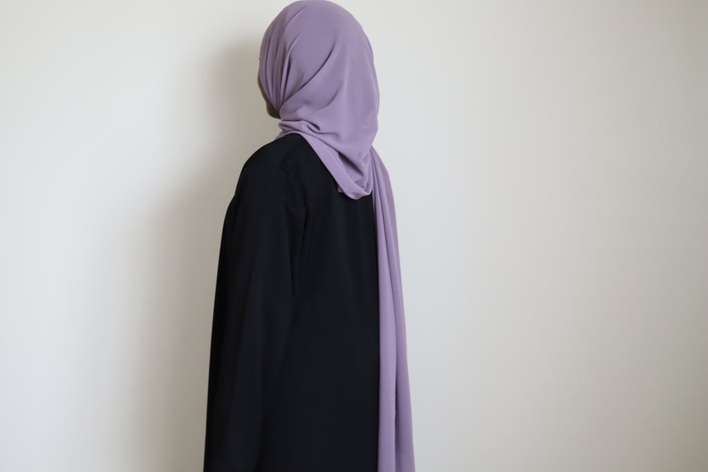 muted lavender hijab