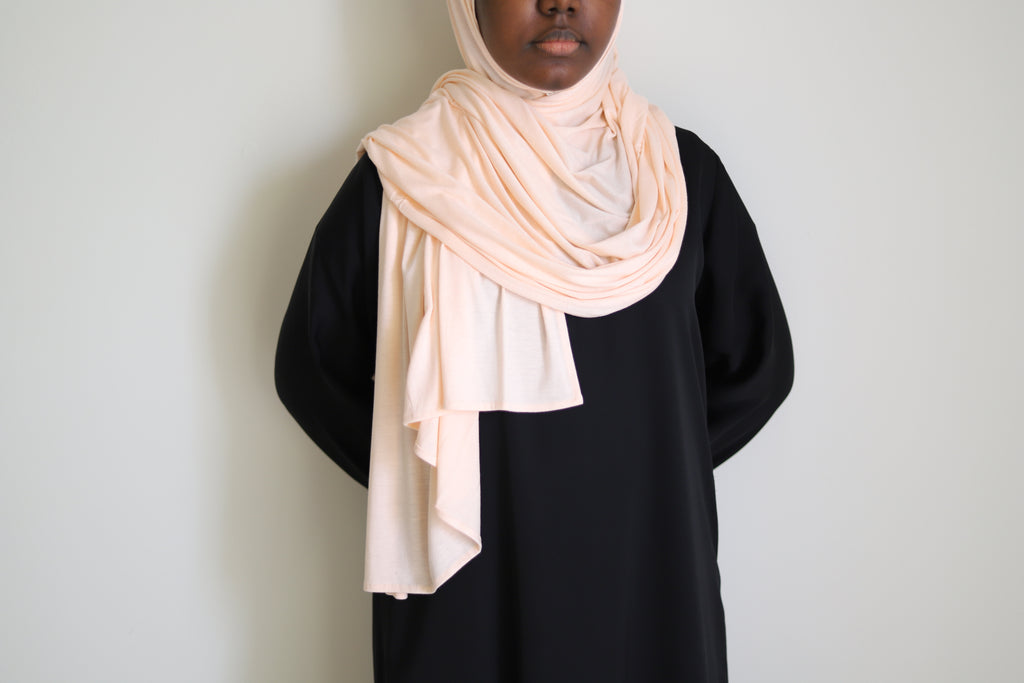 light peach jersey hijab