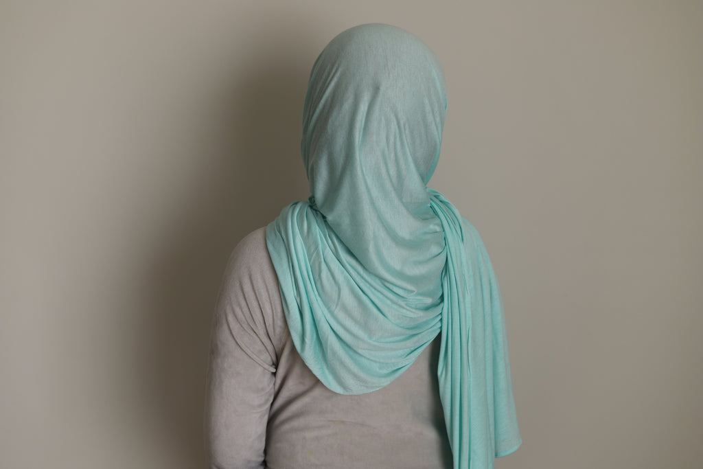 mint blue jersey hijab