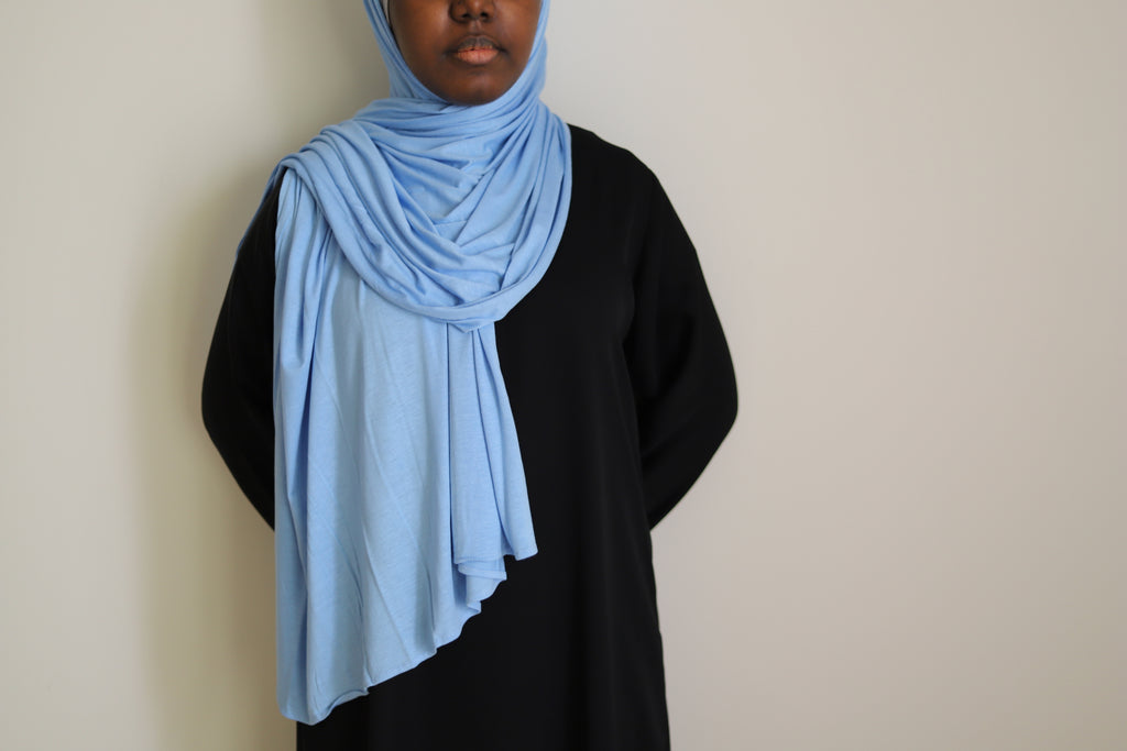 premium periwinkle jersey hijab 