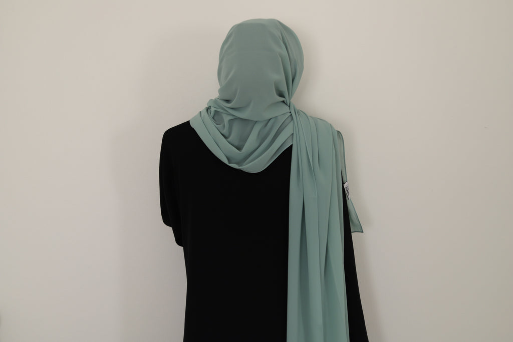 sea foam green chiffon hijab