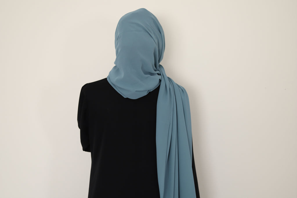 teal chiffon hijab
