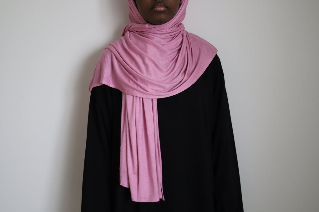 thulian pink jersey hijab