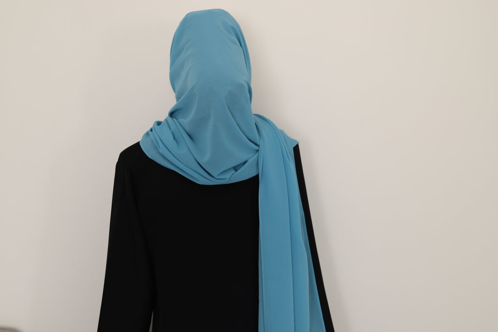 turquoise chiffon hijab