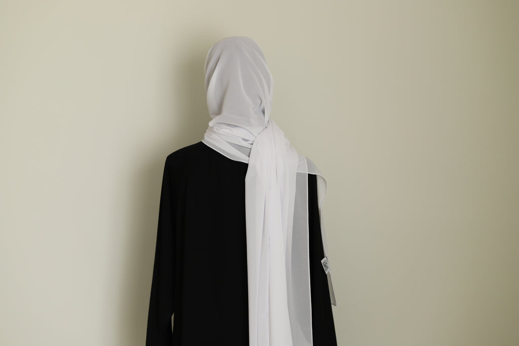white chiffon hijab